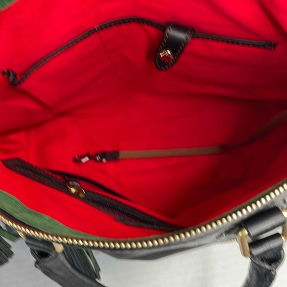 Dooney & Bourke Florentine Clayton Black Leather Satchel - Picture 9 of 12
